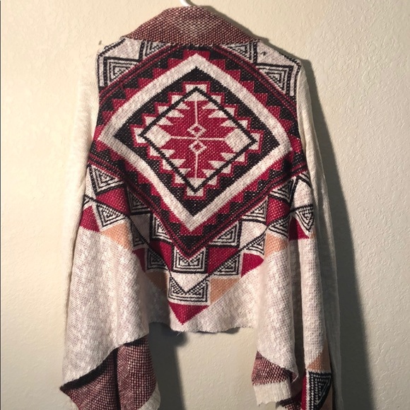 Double Zero Aztec Inspired Open Front Cardigan - Picture 2 of 7